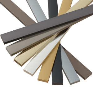 .75″ Wide x .25″ Thick Decorative Aluminum Bar Sample Kit