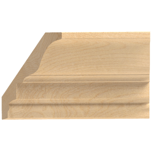 5″ Wide Light Rail Crown Insert Moulding, 96″ Long