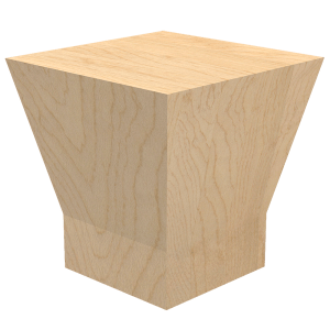 Shaker Carved Bun Foot, 4.5″ Height