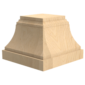 6″ Square Craftsman Bun Foot, 4.5″ Height