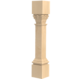 Large Diameter 6″ Ionic Acanthus Column, 35.25″ Height
