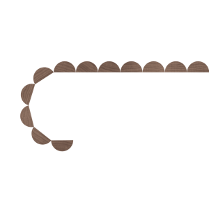 1″ Bead Flexible Tambour (.5″ Thick) <b>#104</b>