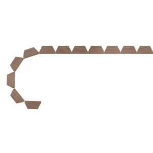 1″ Bevel Flexible Tambour (.5″ Thick) <b>#204</b>