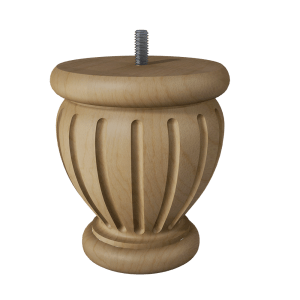 Fluted Lille Bun Foot, 4.5″ Height