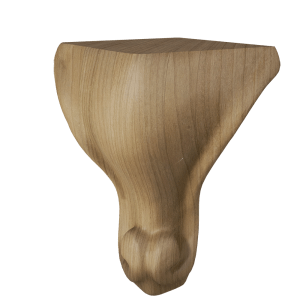 Queen Anne Scroll Bun Foot, 4.5″ Height