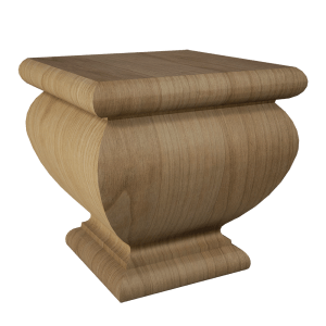 4″ Square Lille Bun Foot, 4″ Height