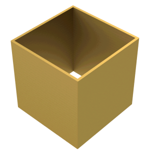 4″ Square Anodized Aluminum Sleeve, 4″ Height