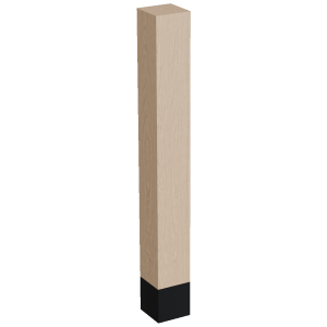 5″ Square Column with Aluminum Sleeve, 42.25″ Height