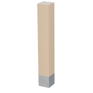 5″ Square Column with Aluminum Sleeve, 35.25″ Height