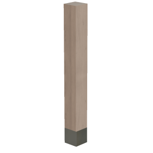 4″ Square Column with Aluminum Sleeve, 35.25″ Height