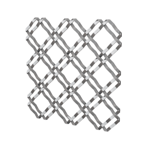 .375” Flat Crimped Double Diamond Decorative Grille <b>#M22</b>