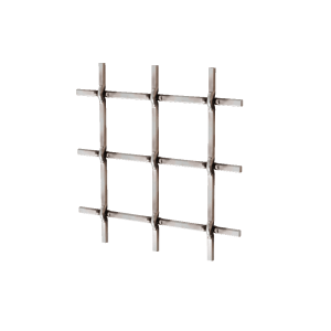 .75″ Multi-Crimp Single Square Decorative Grille <b>#SQ332P</b>