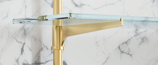 Cantilever Brass Bistro Shelving