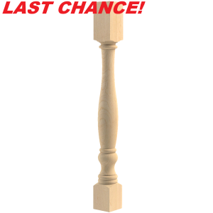 Colonial Island Post, 34.5″ Height – Paint Grade <b>LAST CHANCE</b>