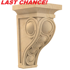 Small Infinity Corbel (3.5″ Wide x 3.875″ Deep x 6.65″ Long) – Cherry <b>LAST CHANCE</b>