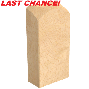 Series 200 End Block, Half – Hickory <b>LAST CHANCE</b>
