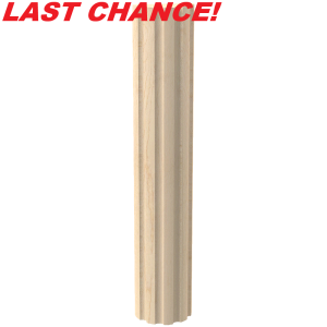 Series 200 Fluted Half Round Moulding, 96″ Length – Hickory <b>LAST CHANCE!</b>